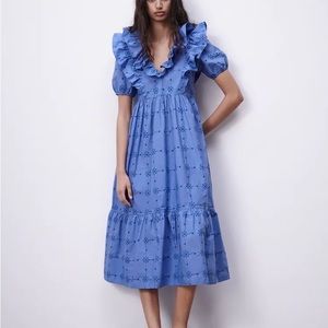 Zara Openwork embroidered dress